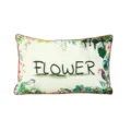 Aquarell Blumen Vogel Kissenbezug mit rotem Keder und Textdesign für Sofa Schlafzimmer Bett. - PE7296P-1