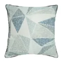 Blau-grauer geometrischer Kissenbezug quadratisch, moderner Sofakissenbezug Heimtextilien. - PE9022P-1