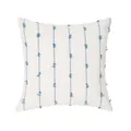 Nordic modern minimalist cotton linen throw pillow cover with blue vertical striped tassels. - 45x45cm (Without Core) / Blue (PE22118H-3)