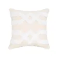 Moroccan geometric tufted throw pillow cover, boho cotton cushion case for sofa decor. - 45*45cm (Without Core) / PE20338E-1