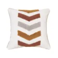 Tufted throw pillow cover with bohemian geometric chevron pattern, soft decorative cushion for sofa - 45x45cm / Colorful Chevron Geometric (45x45cm)