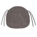 Modern round chair cushion with ties, full polyester sponge seat pad for home dining. - 40*42cm / CP23016S-2