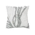 White tufted throw pillow cover 18x18 inch Nordic style decorative cushion cover for sofa - 45x45 (Cover Only) / PE21090E-2