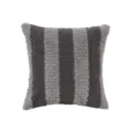 Nordic style striped cushion cover cozy teddy fleece throw pillow case for sofa decor - 45x45cm (Without Core) / Gray White (PE21133S-4)