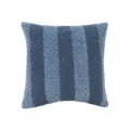 Blue striped sherpa pillow cover, soft fleece square cushion case for sofa and bed decor. - 45x45cm (Without Core) / Blue Gray (PE21133S-3)