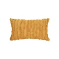 Yellow cut pile throw pillow cover, tassel jacquard cushion cover for sofa living room decor - 30x50 (Cover Only) / Yellow