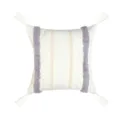 Geometric tufted pillow cover with tassels off-white striped cushion case for sofa couch - 45*45cm (Without Core) / PE21098E-2
