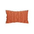 Orange fringed throw pillow cover, bohemian decorative cushion case for sofa decor - 30x50 (Cover Only) / Orange