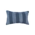 Blue striped sherpa throw pillow cover soft textured Nordic style bedside cushion for sofa - Blue Gray (PE21134S-3)