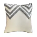 Minimalist geometric tufted throw pillow cover, stylish chevron pattern, soft textured cushion case. - 45x45cm (Without Core) / PE20048E-2(E2)