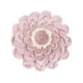 Pink 3D flower cushion cover, luxury sunflower plush pillow case for home room decor. - Round Pink (PE22138H-2)