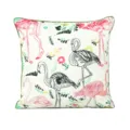 Nordic minimalist embroidered flamingo cushion cover white throw pillow case for home decor - Flamingo Floral Embroidery