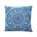 Blaues Mandala geometrisches Kissenbezug Sofa Kissenhülle Wohnzimmer Dekokissen Stuhl - PE7118P-1