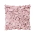 Pink 3D petal throw pillow cover, modern minimalist luxury square sofa cushion case for living room. - 45x45cm (Core and Cover) / PE23060H-3