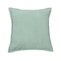 Effen ribfluwelen kussensloop, zacht groene vierkante kussenhoes voor bankdecoratie. - 45x45 cm / Lichtgroen