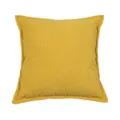 Gele ribfluwelen kussenhoes zachte vierkante kussenhoes voor woonkamer bank inrichting - 45x45 cm / Geel