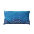 Blauer geometrischer Mandala Kissenbezug rechteckiger dekorativer Sofa Kissenbezug neu - PE7116P-2