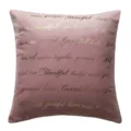 Pink velvet gold foil letter cushion cover, modern home sofa decorative pillowcase - 45*45cm (Without Core) / PE8406P-2