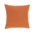 Solid orange corduroy throw pillow cover, soft square cushion case for home sofa and office chair decor. - Orange