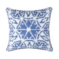 Blau-weißer geometrischer Mosaik bedruckter Kissenbezug für Sofa Wohnzimmer Deko - PE5184P-1