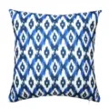 Blau und weiß geometrischer Ikat Kissenbezug, moderne abstrakte Sofakissenbezüge neu. - PE6245P-1