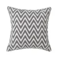 Grey and white chevron embroidered throw pillow cover for living room sofa bedroom. - PE5388E-1