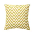 Yellow and white chevron embroidered throw pillow cover, modern minimalist sofa cushion. - PE5388E-2