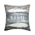 Vintage Holzplanken Fisch Muster Kissenbezug, bequemer quadratischer Kissenbezug fuer Sofa. - PE7126P-1