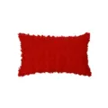 Red Fringe Throw Pillow Cover Solid Color Rectangular Decorative Cushion Cover for Sofa - 30x50 (Cover Only) / Red