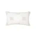 White tufted decorative pillow cover geometric pattern cushion case for sofa couch bed - 30x50cm (Without Core) / PE20053E-1 (White Geometric Floral)