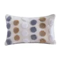 Tufted decorative throw pillow lumbar cushion with multi color 3d pom pom for sofa - 30*50cm (Without Core) / PE20313E-1(M2)