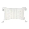Boho tufted throw pillow cover decorative square cushion case with corner tassels off white - 30*50cm (Without Core) / PE22117H-1