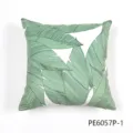 Fundas de cojin con estampado de hojas tropicales verdes, funda cuadrada para sofa salon. - 45*45cm (Sin núcleo) / PE6057P-1