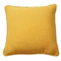 Solid yellow textured linen throw pillow cover square cushion case for sofa bedroom decor. - Beboke Yellow