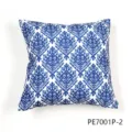Funda de cojín decorativa geométrica azul y blanca para sofá, funda de almohada moderna. - PE7001P-2