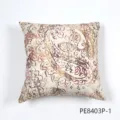Funda de cojín cuadrada con estampado paisley vintage para la decoración de sofá. - PE8403P-1