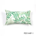 Funda de cojín rectangular con estampado botánico de hojas de helecho verde acuarela hogar. - PE9144P-1