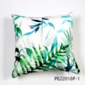 Funda de cojín con estampado de hojas verdes estilo nórdico para sofá de sala y coche. - PE22018P-1