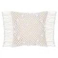 Handmade woven macrame throw pillow cover with fringe bohemian geometric cushion for sofa decor - 45*45cm (Without Core) / PE23199H-1