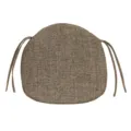Brown polyester sponge chair cushion with ties, portable minimalist seat pad for home. - 40*42cm / CP23016S-1