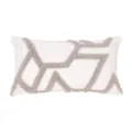 Tufted lumbar throw pillow cover, grey and white geometric design decorative cushion case. - 30x50cm / Grey Abstract Geometric Lumbar (30x50cm)