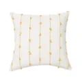 Modern Nordic style white cotton linen throw pillow cover with cute yellow tufted tassels. - 45x45cm (Without Core) / Yellow (PE22118H-2)