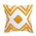 Fundas de cojín copetudas geométricas, estilo nórdico funda de cojín rombo amarillo. - 30x50cm / PE20316E-1 (Blanco y Amarillo Diamante)