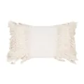 Boho Kissenbezug in Beige mit Quasten, getufteter Kissenhülle für modernes Sofa und Wohnzimmer. - 30*50cm (Ohne Kern) / Beige