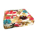 Portable outdoor floral seat cushion with handle, thick foam floor pillow for camping. - Colorful Flower Butterfly