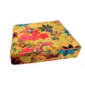 Portable sponge seat cushion with floral pattern and handle for outdoor picnic and home dining. - Tropical Floral