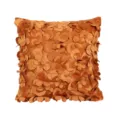 Federa per cuscino 3D in velluto tinta unita, federa decorativa arancione ruggine per divano. - 45x45cm (Senza Anima) / Arancione Marrone