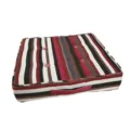 Portable striped foam chair cushion with handle, multi-functional floor mat for indoor and outdoor use. - Multi-color Striped