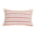 Nordic style striped decorative throw pillow cover with fringe for living room sofa cushion - 30*50cm (Without Core) / Red and White Striped
