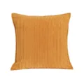 Vintage corduroy pillow cover, elegant yellow striped cushion cover for sofa bed. - 40*40cm (110g) / Yellow